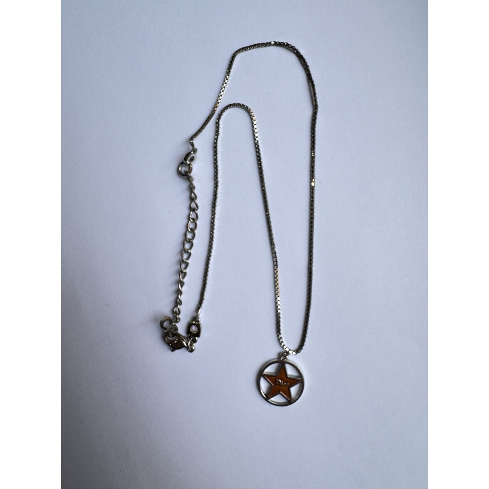 Christian Dior Star Necklace Silver Star Circle - Picture 4 of 6